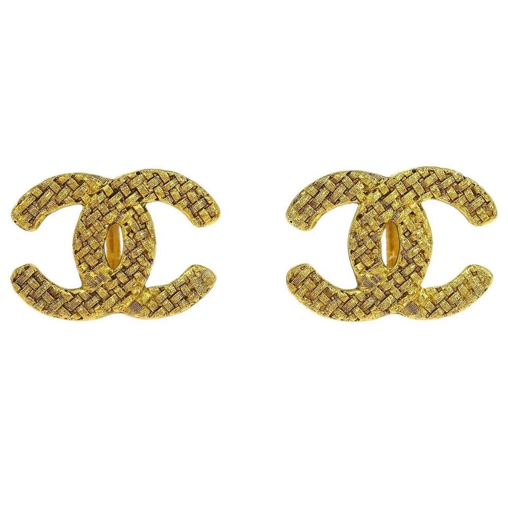 Chanel Gold CC Earrings Clip-On 2878/29 125132